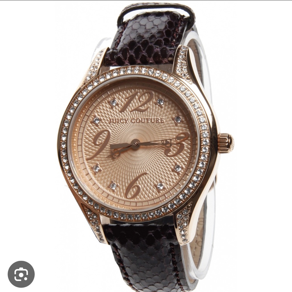 Juicy Couture Gold Dial with Dark Brown Strap Watch